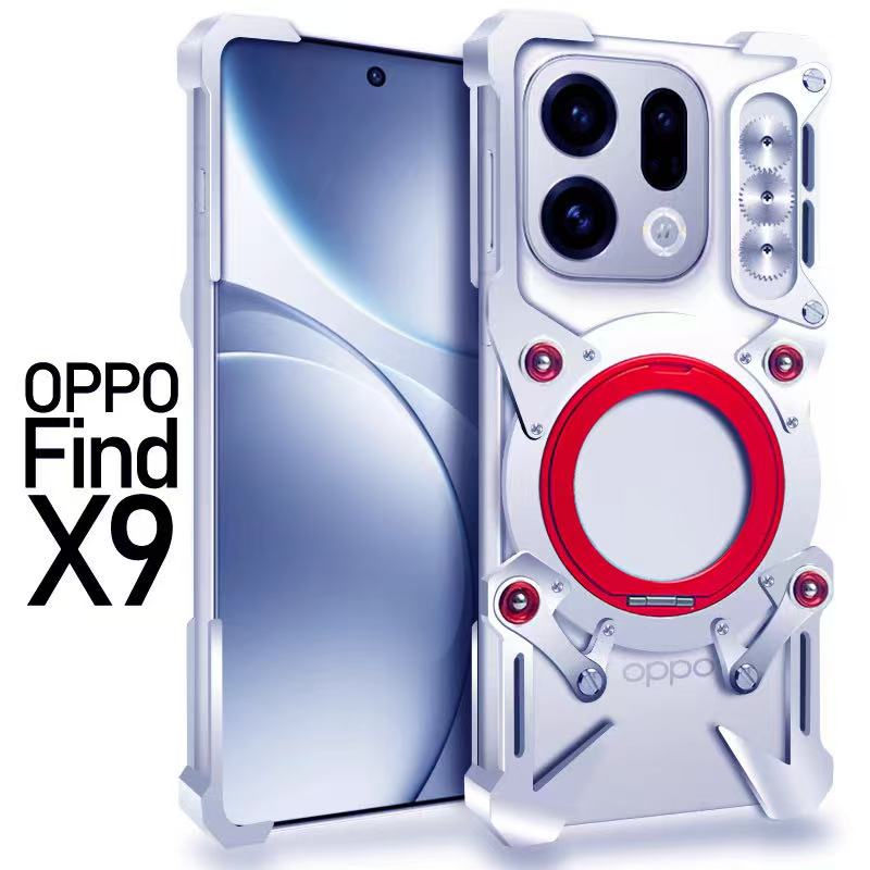 Load image into Gallery viewer, [With 360° Rotating Stand] OPPO Find X9/Pro - Aluminum Alloy Metal Frame Shockproof Case
