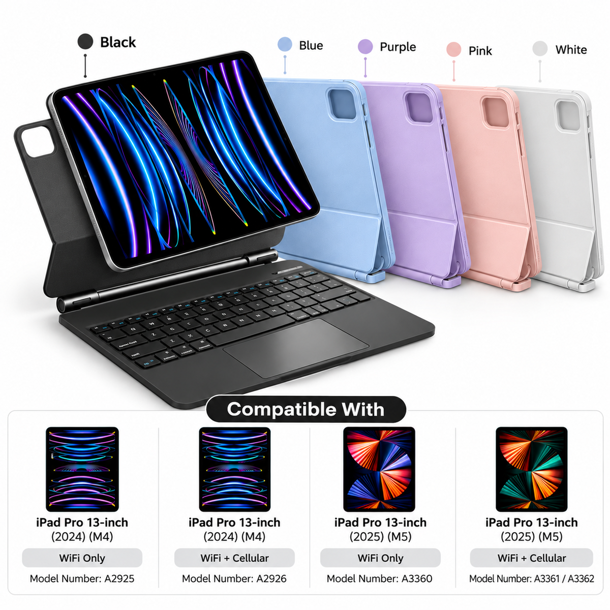 Apple iPad Magic Smart Floating Keyboard Case Multi-Touch Trackpad Magnetic Bluetooth Wireless Slim Protective Cover - i-Station Mobile Phone & Electronic Device Repair and Accessories