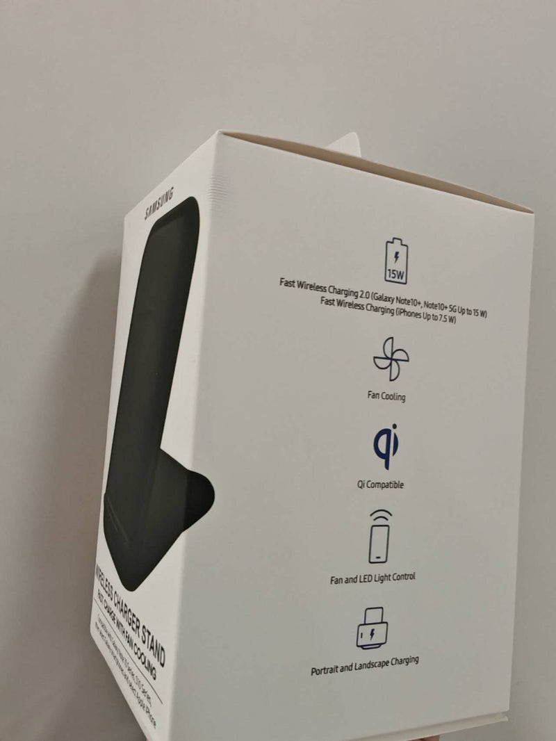 Load image into Gallery viewer, Samsung 15W Wireless Charger Pad Stand with Fan Cooling - Polar Tech Australia
