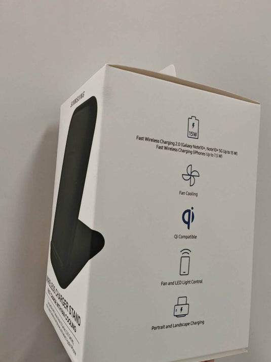 Samsung 15W Wireless Charger Pad Stand with Fan Cooling - Polar Tech Australia