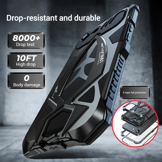 [Military-Grade Protection] [Metal Frame Bumper] Apple iPhone 16e - Heavy Duty Shockproof Series Phone Case