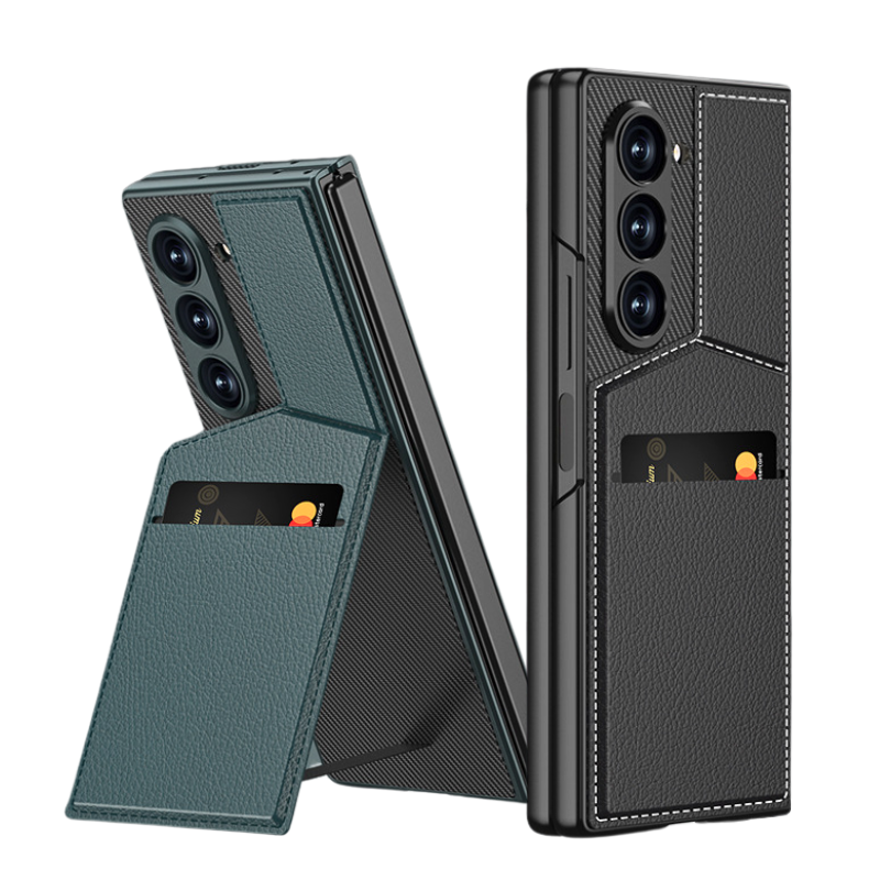 Load image into Gallery viewer, [With Card Slot] Samsung Galaxy Z Fold6 (SM-F956) - Shell-membrane Integrated Magnetic Card Holder Stand Case - i-Station Mobile Phone &amp; Electronic Device Repair and Accessories

