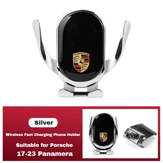 Porsche Car Dedicated Phone Holder – Smart Induction 15W Wireless Fast Charger For Cayen , Panamerane, 718, Macan