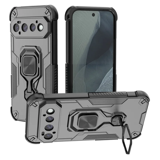 [Built-in Ring Bracket] Google Pixel 11/Pro Mecha-style Anti-slip Protective Hard Heavy Duty Series Case