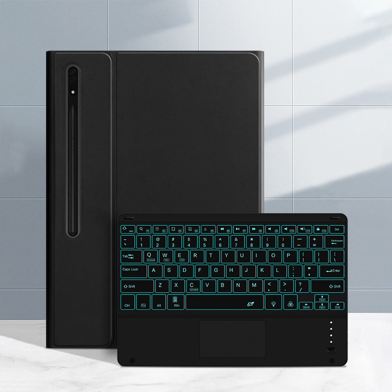 Load image into Gallery viewer, [Detachable] Samsung Galaxy Tab S9 &amp; S9 FE &amp; S10 FE 11” - PU Business Wireless Touch Bluetooth Keyboard Case With Pen Slot
