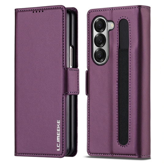 [Built-in Pen Slot][With Card Slot] Samsung Galaxy Z Fold7 Business Leather Fold Wallet Shockproof Case