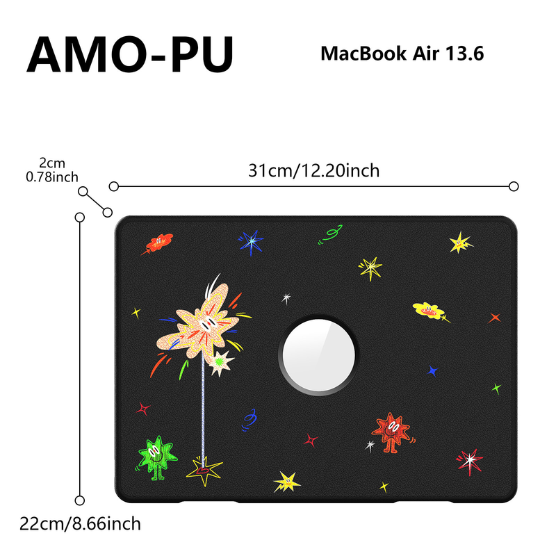 Load image into Gallery viewer, [Built-in Stand] Apple MacBook Pro 13.6 (A2681 &amp; A3113 &amp; A3240) - Cute Leather Anti-Shock Cooling Case
