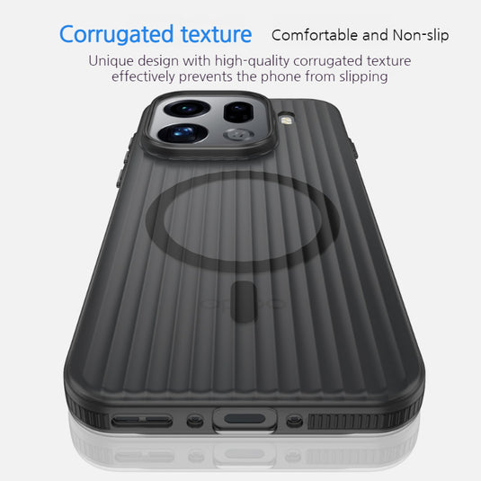 [Magsafe Compatible] OPPO Find X9 Pro - Frosted Semi-Transparent Grid Texture PC Case