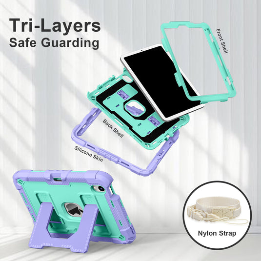 [Built-in Stand][With Shoulder Strap] Apple iPad Air 4/5 10.9'' 4/5th Gen (2020/2022) Kids Full-cover Heavy Duty Case