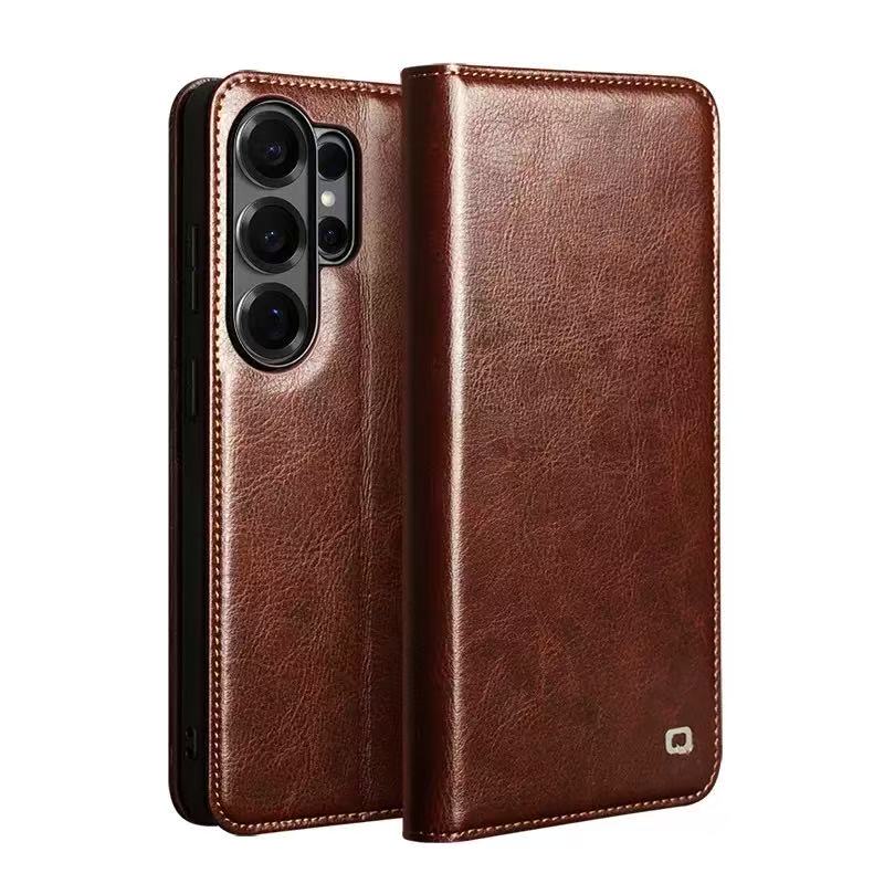 Load image into Gallery viewer, [With Card Slot] Samsung Galaxy S26/Plus/Ultra - Genuine Leather Flip Stand Wallet Series Case
