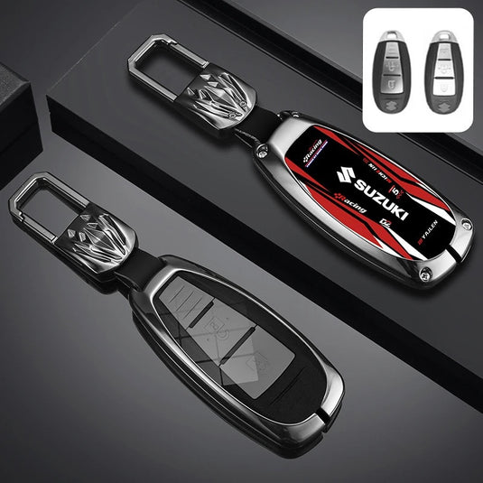 Suzuki Stylish Racing-inspired Design Car Key Fob Case Cover For Hustler, SX4, S-Cross, Baleno, Ertiga, Ciaz, Ignis, Kizashi, Swift, Vitara, Alto, Celerio, Brezza