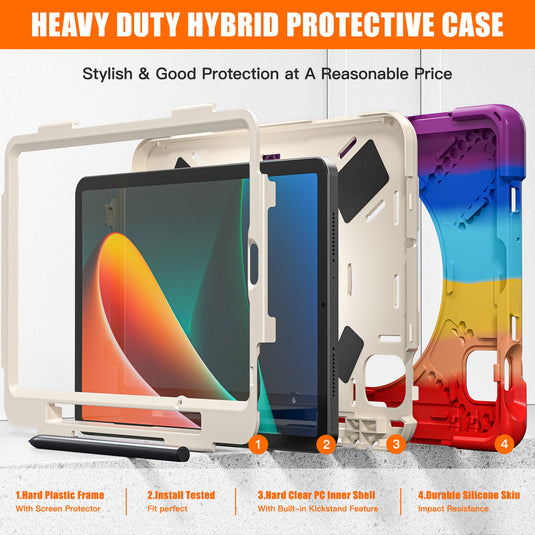 [Built-in Stand][With Wrist Strap] Xiaomi Mi Pad 5/Pro 11’’ (2021) EVA Kid Friendly Heavy Duty Ring Holder Stand Case