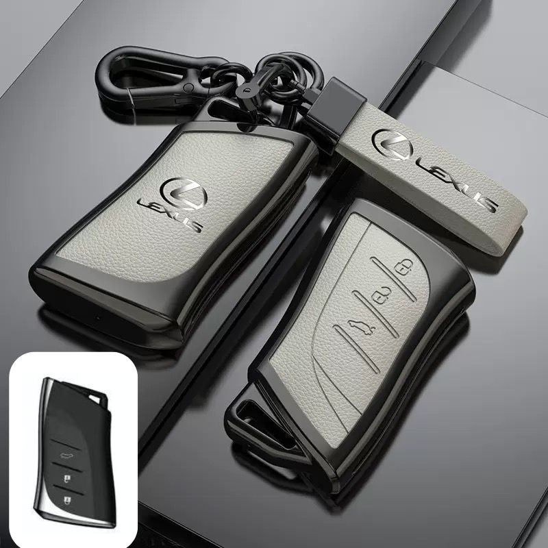 Load image into Gallery viewer, Lexus Zinc Alloy + PU Leather Car Key Fob Case Cover For ES200, ES300, RX350, NX350H, LS500H
