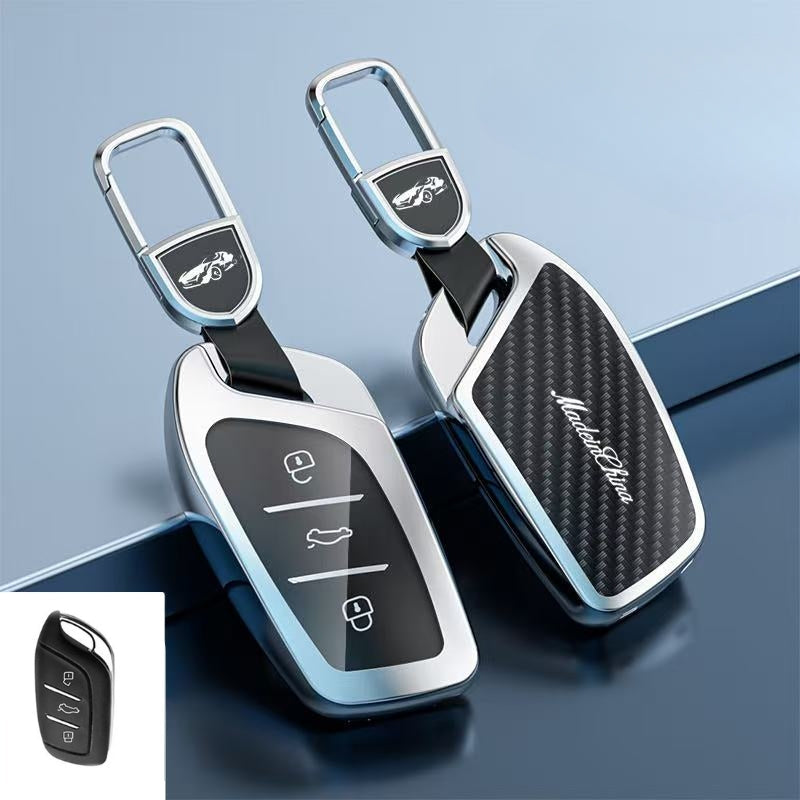 Load image into Gallery viewer, Roewe Zinc Alloy + Carbon Fiber Texture Car Key Fob Case Cover For RX3, RX5, RX5 Plus, RX8, ERX5, i5, i6
