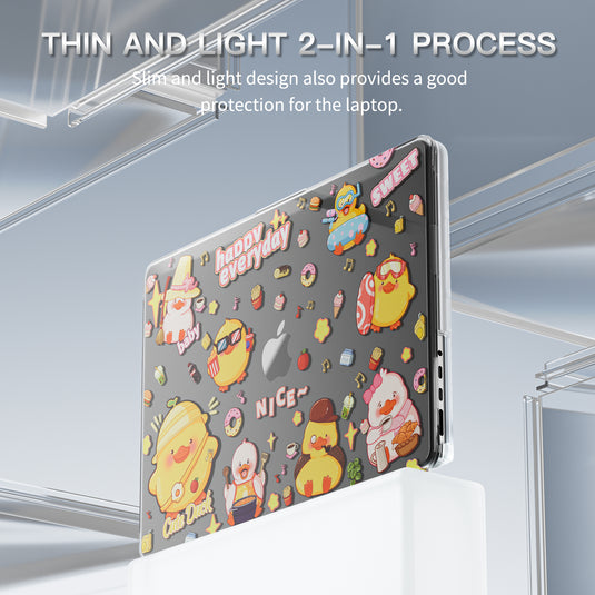 Apple MacBook Pro 14.2" (A2442 & A2779 & A2918 & A2992) - Cute Cartoon Transparent Shockproof & Slim Case