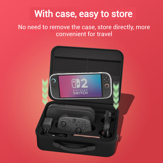 [With Shoulder Strap] Nintendo Switch 2 (2025) Heavy Duty Waterproof All-in-one Multifunction Durable Carry Box Travel Storage Suitcase