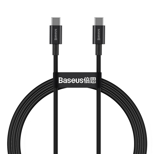 Baseus Superior Series Fast Charging Data Cable Type-C to Type-C 100W 2M Compatible for iPhone 15 16 Series - i-Station Mobile Phone & Electronic Device Repair and Accessories