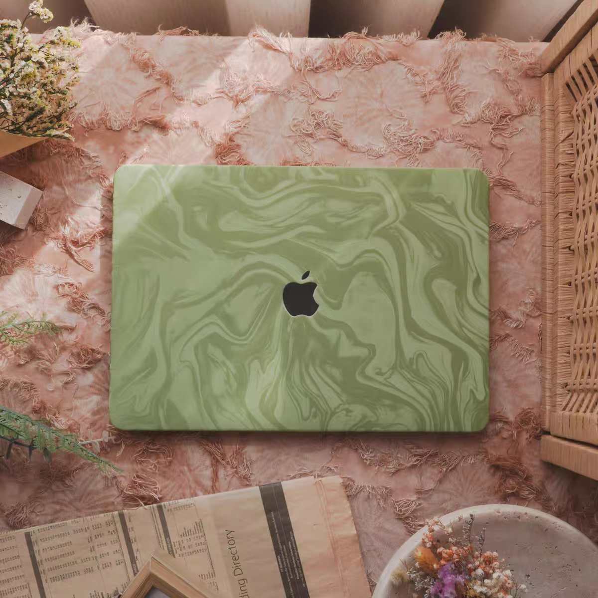 Apple MacBook Air 13"  (A1932 & A2179 & A2337) - 3D Velvet Touch PU Full-Body Protection Cover Case - i-Station Mobile Phone & Electronic Device Repair and Accessories