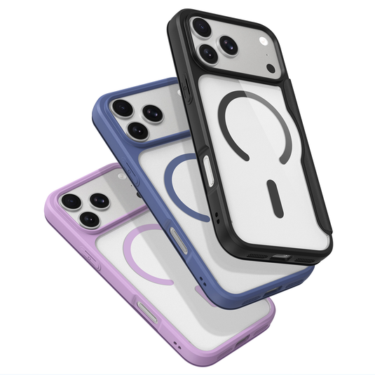 [With Card Slot][Magsafe Compatible] Apple iPhone 17 Pro / 18 Pro - Magnetic Catch Transparent Flip PU Leather Wallet Series Case