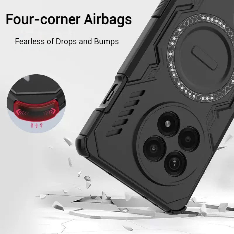 Load image into Gallery viewer, [Magsafe Compatible] OnePlus 13 PC + TPU Magnetic Butterfly Armor Case With Hollow Heat Dissipation
