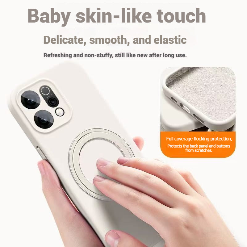 Load image into Gallery viewer, [Magsafe Compatible] OPPO Find X9/Pro - Premium 360° Magnetic Rotatable Stand Liquid Silicone Case with Braided Lanyard
