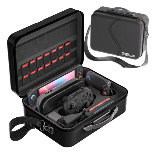 [With Shoulder Strap] Nintendo Switch 2 (2025) Heavy Duty Waterproof All-in-one Multifunction Durable Carry Box Travel Storage Suitcase
