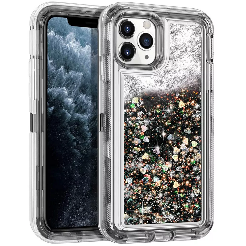 Load image into Gallery viewer, Apple iPhone 11/Pro/Max Glitter Clear Transparent Liquid Sand Watering Case
