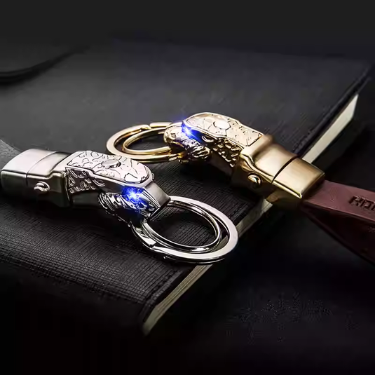 Genuine Leather Car Keychain – Premium Key Ring Chain for Men