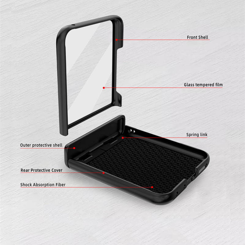 Load image into Gallery viewer, Motorola Moto Razr 50/Ultra Hinge Grid Shockproof Protective Case
