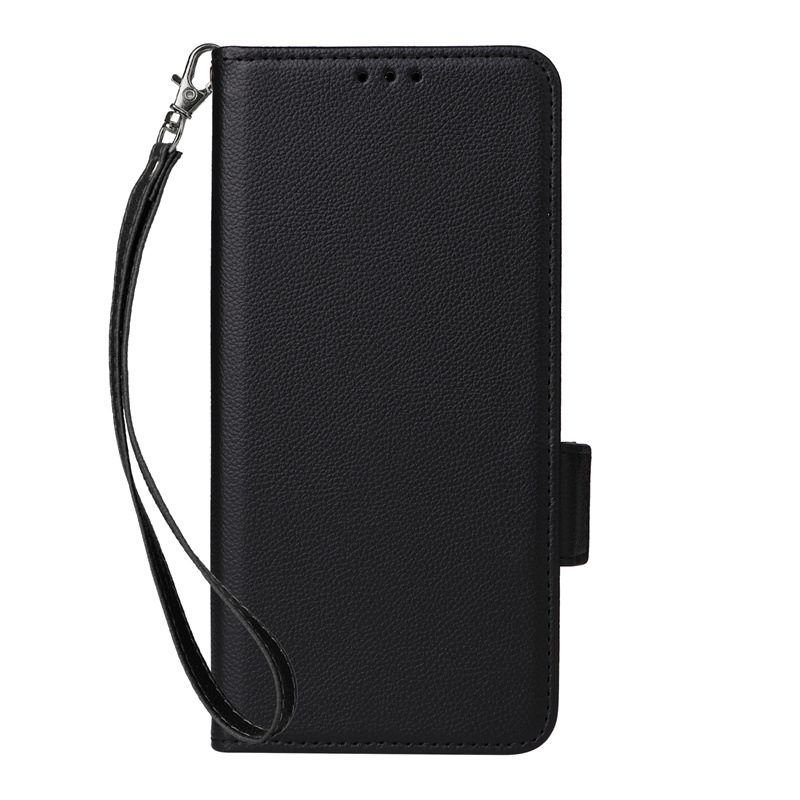 Load image into Gallery viewer, [With Card Slot] OPPO A5 Pro 5G - Premium Lychee-Grain Flip Leather Case With Detachable Wrist Strap
