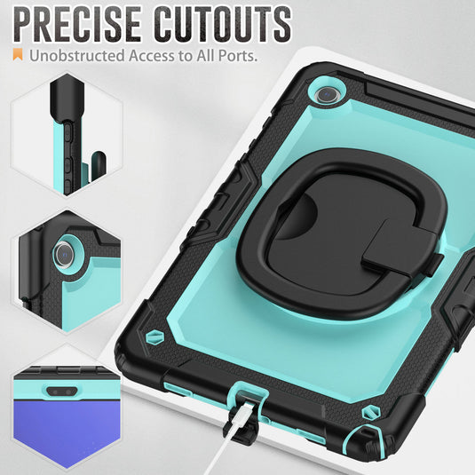 [Built-in 360 Degree Stand] Samsung Galaxy Tab S10 FE Plus (2025) 13.1" - Heavy Duty Rugged Series Case