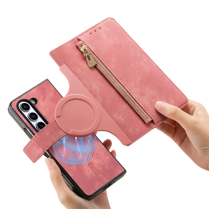 Load image into Gallery viewer, [With Card Slot] Samsung Galaxy Z Fold7 - Multi-functional Leather Wallet Case With Magnetic Flip Cover
