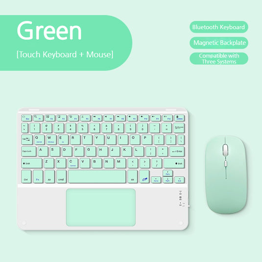 [With Backlit] Magnetic Wireless Bluetooth Touch Keyboard For Phones & Tablets