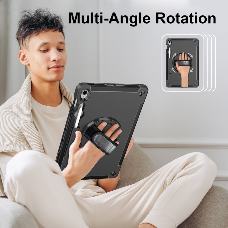 Load image into Gallery viewer, Samsung Galaxy Tab S10 FE Plus (2025) 13.1&quot; - 360° Rotatable Heavy Duty Protective Case With Strap
