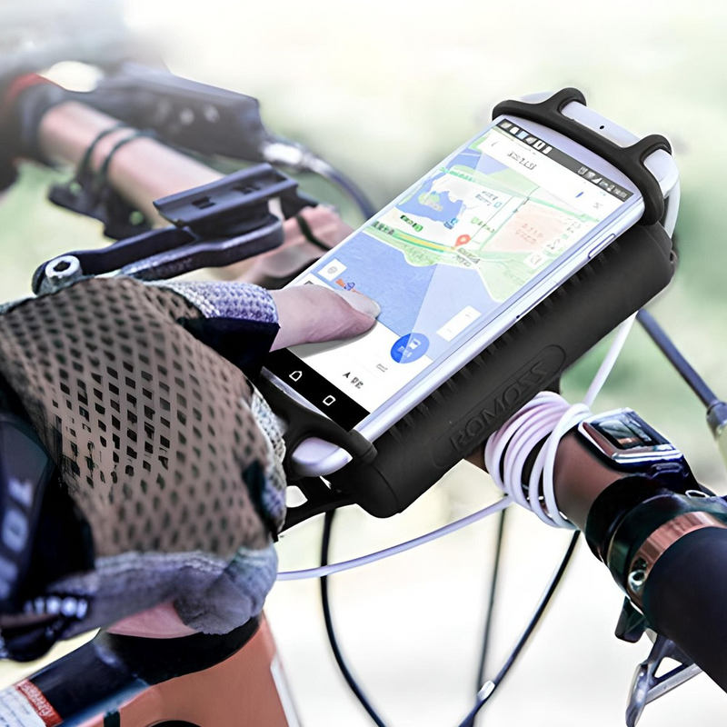 Load image into Gallery viewer, Romoss UR01 10000mAh Power Bank with Phone Holder and LED Flashlight for Biking-Black
