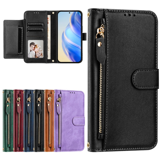 [With Card Slot] VIVO Z5i - Multi Functional Leather Magnetic Closure Filp Wallet Case