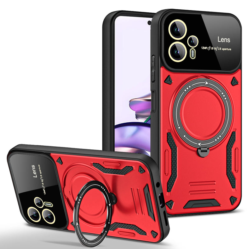 Load image into Gallery viewer, [Built-in Ring Bracket] Motorola Moto G04 Mecha-style Anti-slip Protective Hard Heavy Duty Series Case
