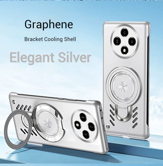 [Magsafe Compatible][Built-in Stand] OPPO A2 & Pro 5G - Frameless Matte Graphene Magnetic Heat Dissipation Case
