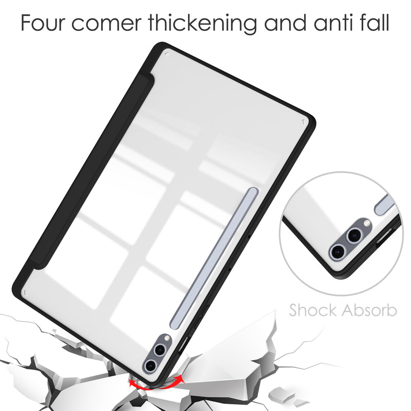 Load image into Gallery viewer, [With Pen Slot] Samsung Galaxy Tab S10 FE Plus (2025) 13.1&quot; - Acrylic Transparent Foldable Flip Cover Case
