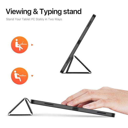 [With Pen Slot] Samsung Galaxy Tab S12 Plus (2026) 12.4" Premium PU Fabric Texture Shockproof Case