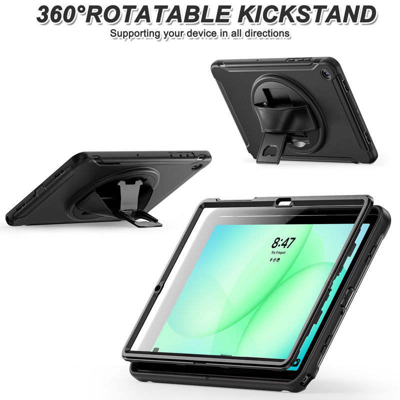 Load image into Gallery viewer, [Built-in Stand] Samsung Galaxy Tab A11 Plus (2025) 11&quot; 360° Rotating Shockproof Rugged with Hand Strap Case
