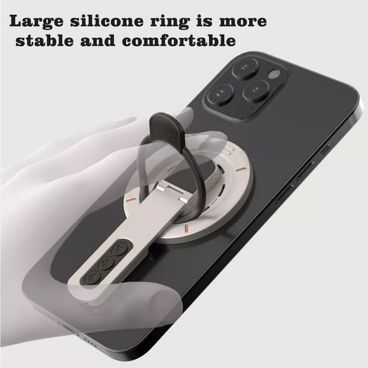 [Double-sided Magnetism] 360 Degree Rotating Desktop Magnetic Phone Stand