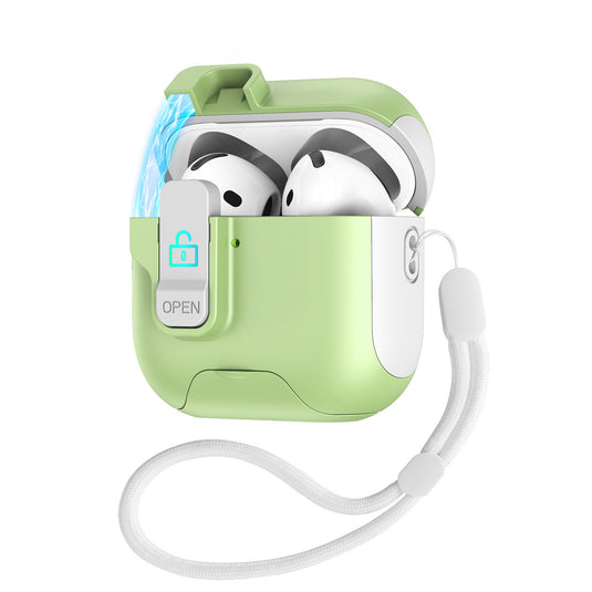 Apple AirPods 4 - Stylish Drop-Proof Case with Secure Lock & Magnetic Lid