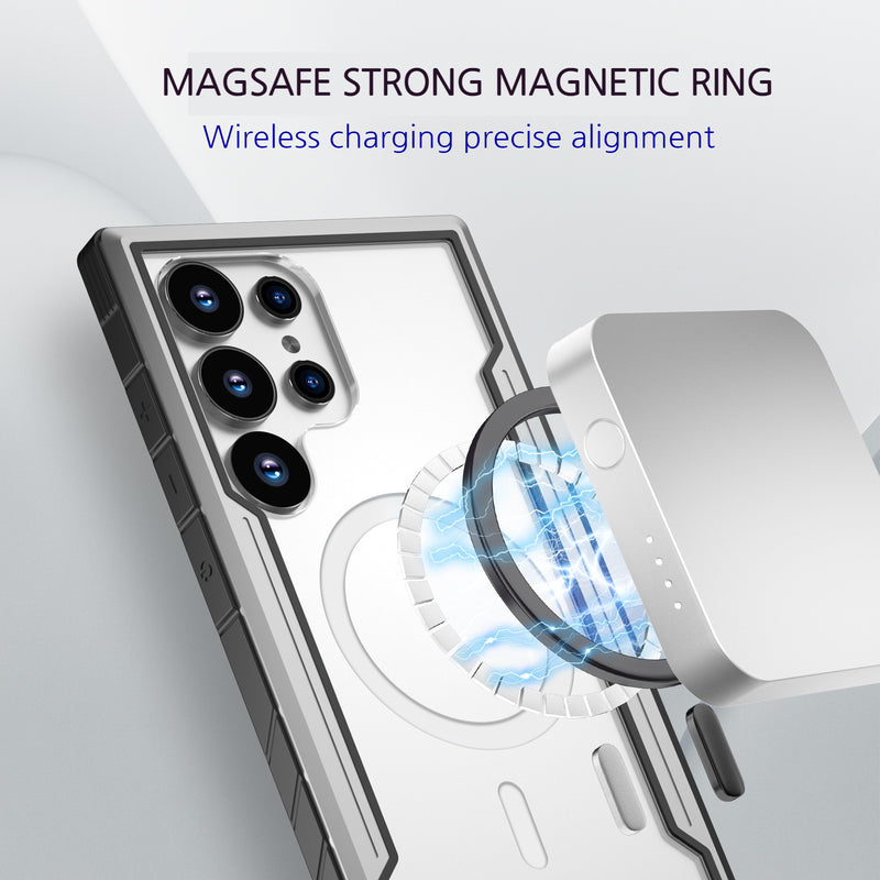 Load image into Gallery viewer, [Magsafe Compatible] Samsung Galaxy S26/Plus/Ultra - Aluminum Alloy Frame Clear Shockproof Case - i-Station Mobile Phone &amp; Electronic Device Repair and Accessories
