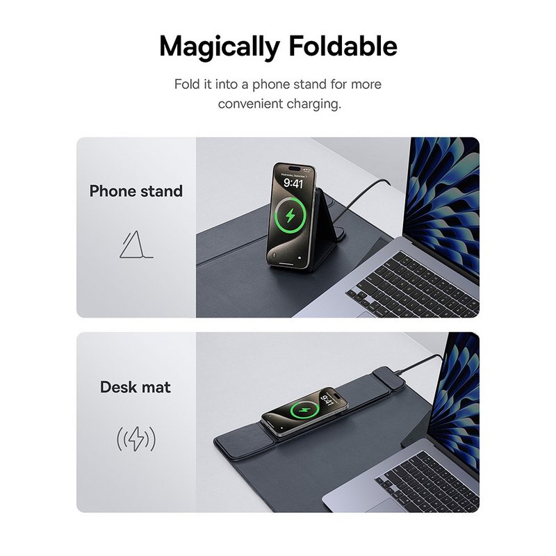 Load image into Gallery viewer, Baseus MagPro Series II Smart Desk Mat (with Wireless Charger)-Cosmic Black - i-Station Mobile Phone &amp; Electronic Device Repair and Accessories
