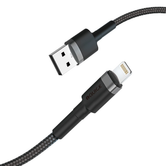 iQuick Braided Lightning to USB-A Fast Charging Cable 1M