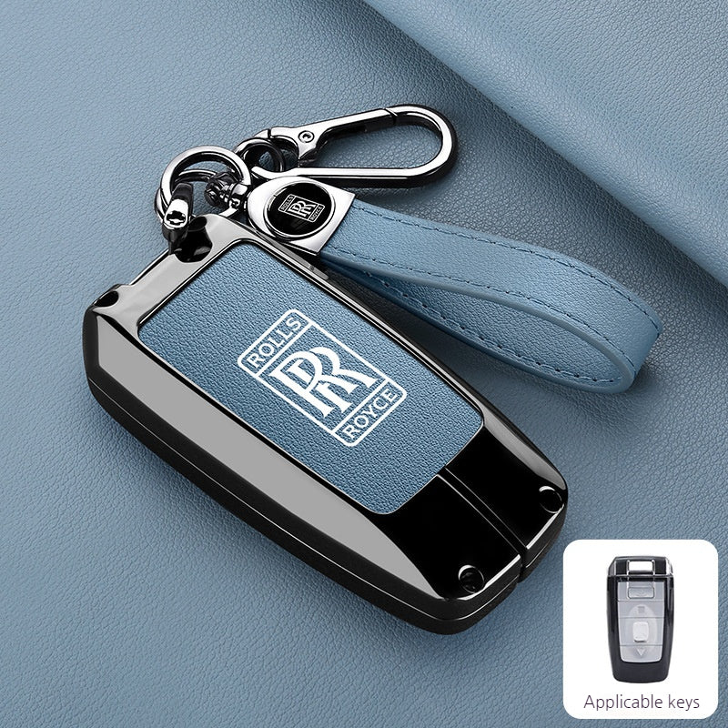 Load image into Gallery viewer, Rolls-Royce Aluminum Alloy Shockproof Car Key Case Cover for Cullinan, Phantom, Ghost, Wraith, and Dawn (Copy)

