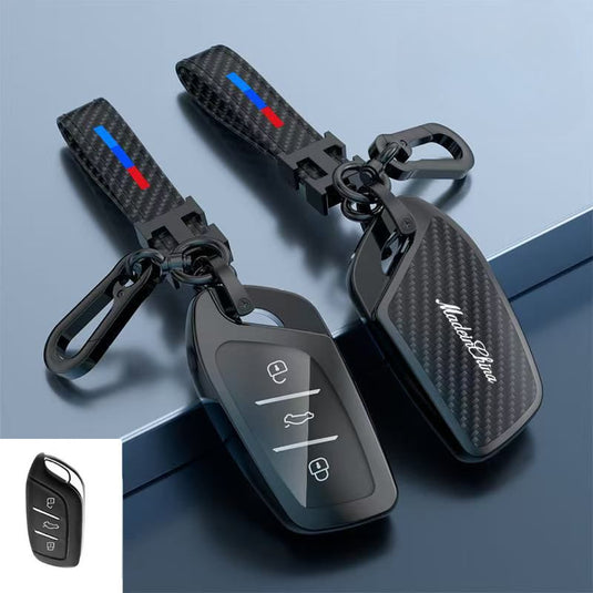 Roewe Zinc Alloy + Carbon Fiber Texture Car Key Fob Case Cover For RX3, RX5, RX5 Plus, RX8, ERX5, i5, i6