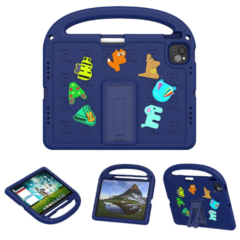 Load image into Gallery viewer, [Built-in Pen Slot][With Shoulder Strap] Apple iPad Air 11-inch M2/3 (2024/2025) Cartoon Kids Shockproof Protective Case
