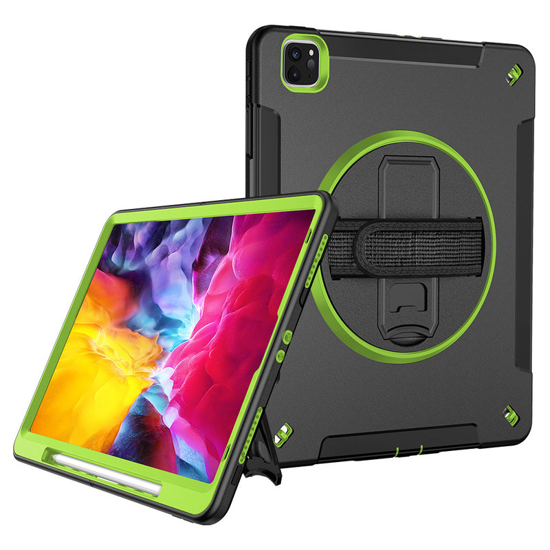 Load image into Gallery viewer, [Built-in Stand][With Wrist Strap] Apple iPad 7/8/9 10.2&#39;&#39; 7/8/9th Gen (2019/2020/2021) EVA Kid Friendly Heavy Duty Ring Holder Stand Case
